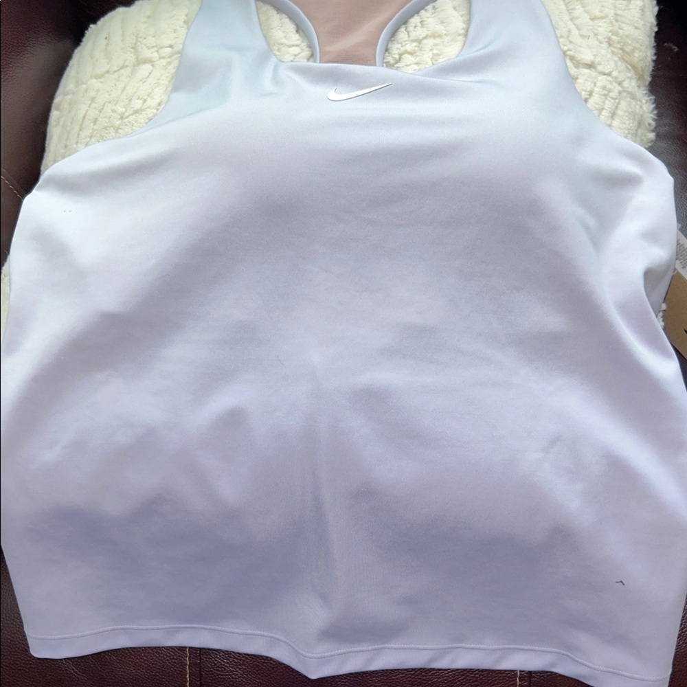 Nike Periwinkle Size Med Racerback Tank w/Bra NEW W/TAGS size Med - Picture 2 of 4
